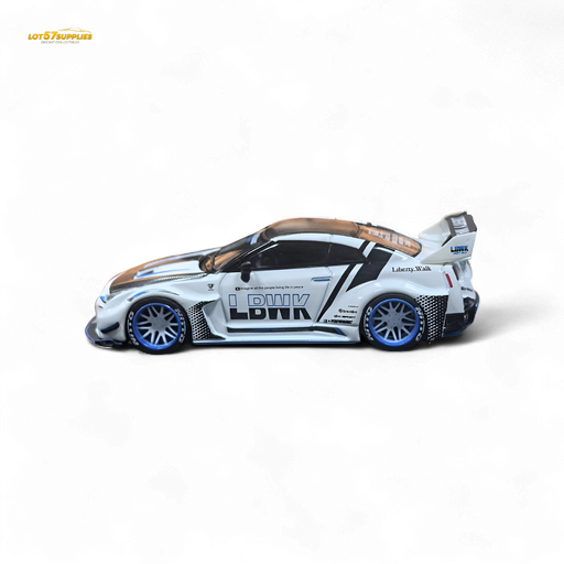 MC LB GTR R35 GT - White Blue Stripe Carbon Roof 1:64 - for just $34.99! 