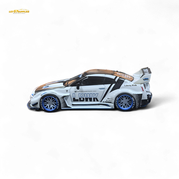 MC LB GTR R35 GT - White Blue Stripe Carbon Roof 1:64 - for just $34.99! 