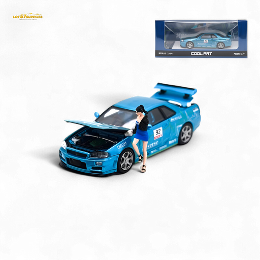 Cool Art Skyline R34 Blue #92 - With Figure 1:64 - for just $39.99! 