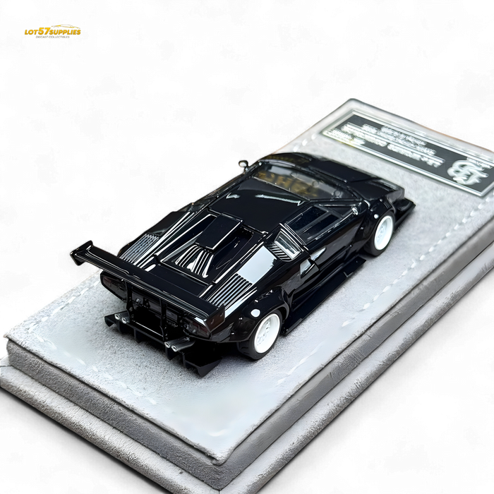 TPC Lamborghini Countach LBWK Black White Wheels 1:64 - for just $109.99! 