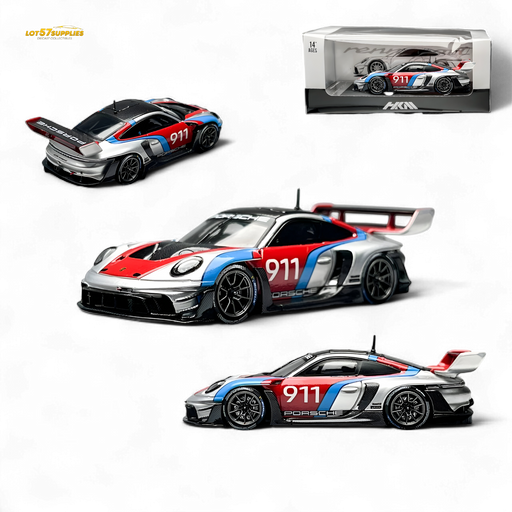 HKM Model Porsche 911 (992) GT3 R Rennsport Silver #911 1:64 - for just $36.99! 