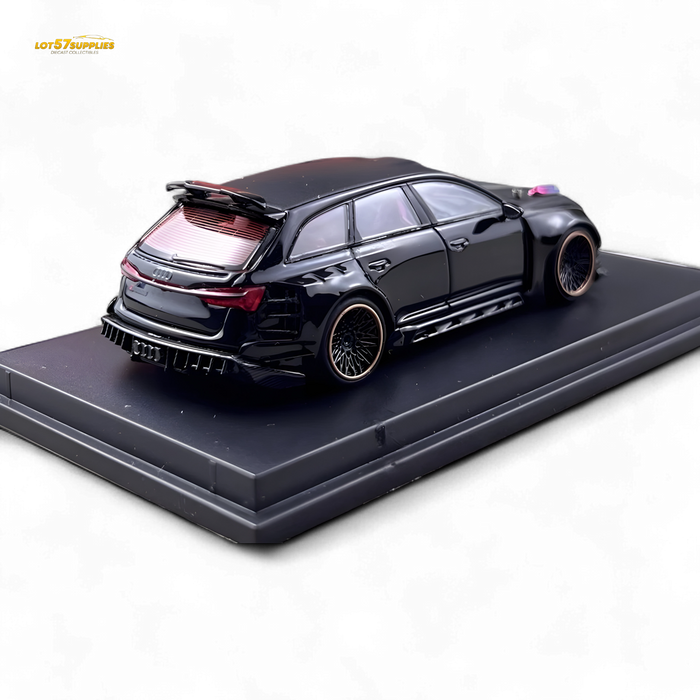 DCM Modified Audi RS6 Wagon Metallic Black - Engine & Openable Hood 1:64 - for just $39.99! 