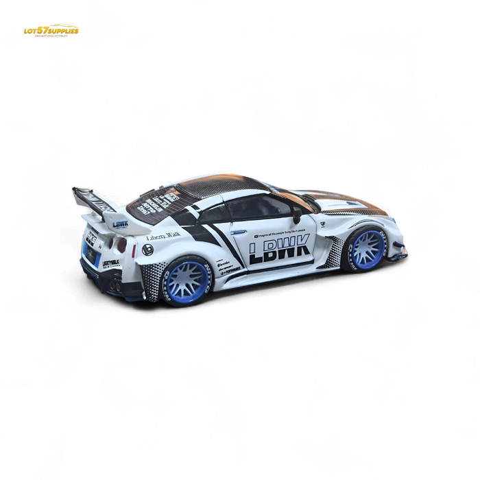 MC LB GTR R35 GT - White Blue Stripe Carbon Roof 1:64 - for just $34.99! 