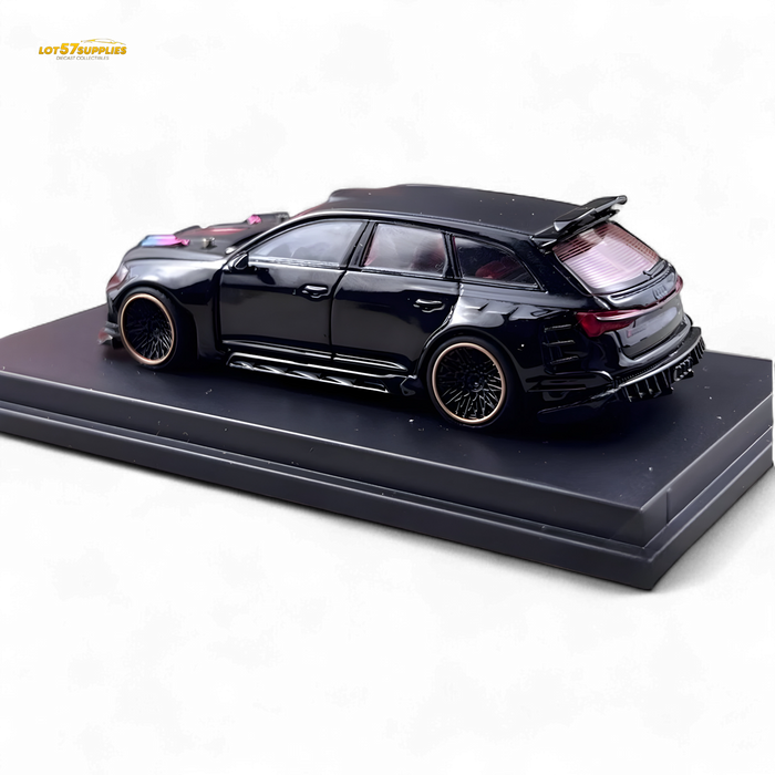 DCM Modified Audi RS6 Wagon Metallic Black - Engine & Openable Hood 1:64 - for just $39.99! 