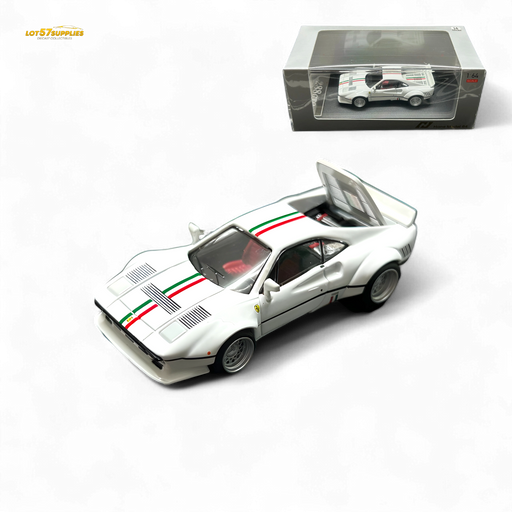 Hone Model 64 288GTO Wide-Body - Latte Art White 1:64 - for just $34.99! 