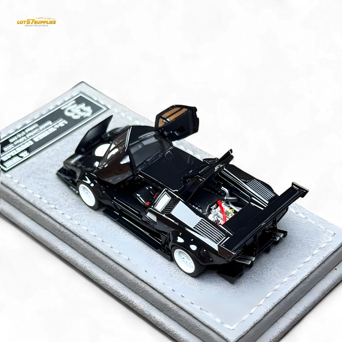 TPC Lamborghini Countach LBWK Black White Wheels 1:64 - for just $109.99! 