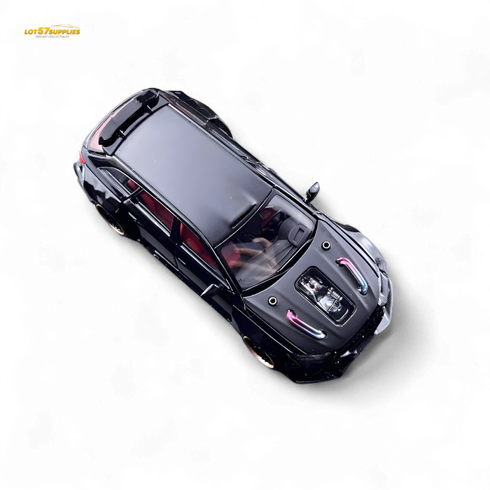 DCM Modified Audi RS6 Wagon Metallic Black - Engine & Openable Hood 1:64 - for just $39.99! 