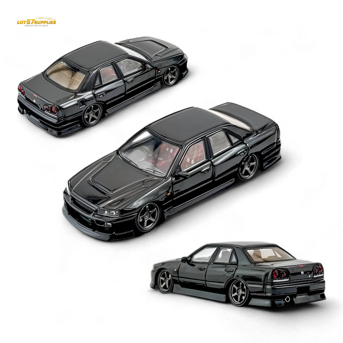 Mortal ER34 SKYLINE URAS Metallic Black 1:64 - for just $39.99! 