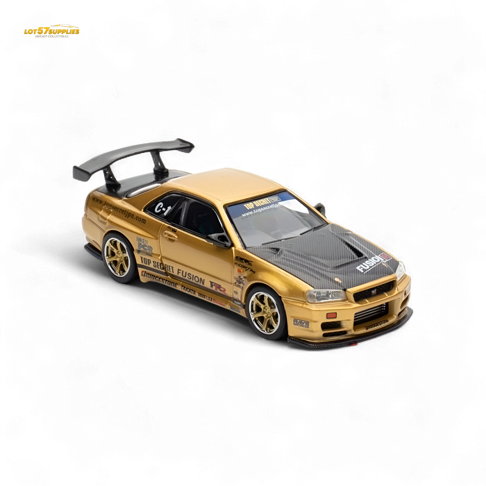 Inno64 Top Secret R34 GT-R Gold 1:64 - for just $29.99! 