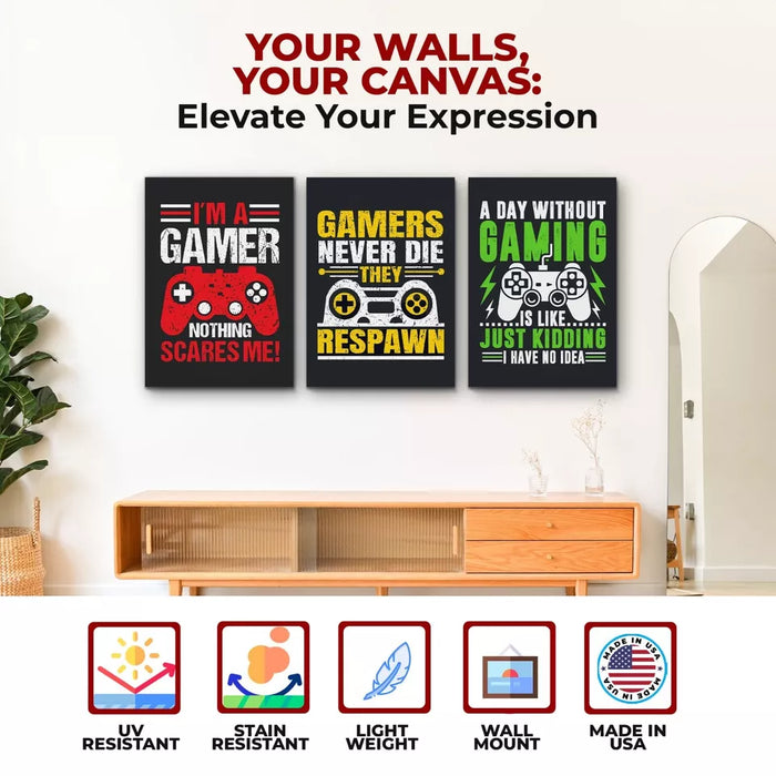 Gamers Never Die Wall Canvas - for just $81.99! 