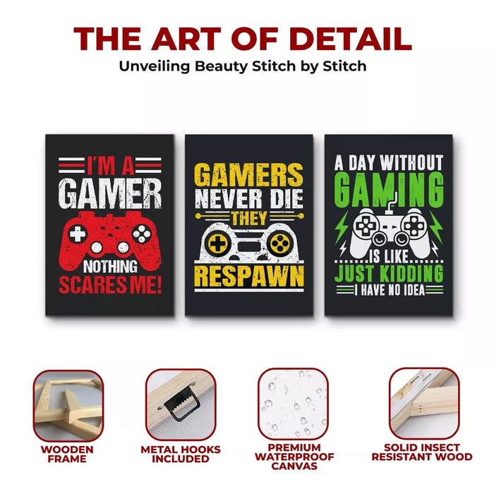 Gamers Never Die Wall Canvas - for just $81.99! 
