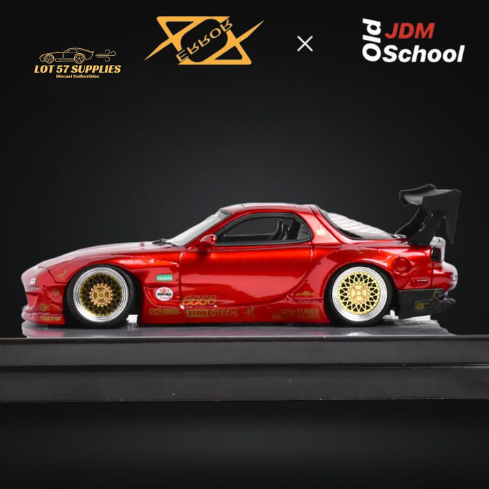 Error404 Model x OLD SCHOOL JDM Mazda RX-7 Rocket Bunny Candy Red 1:64 - Just $64.99! Shop now at Retro Gaming of Denver