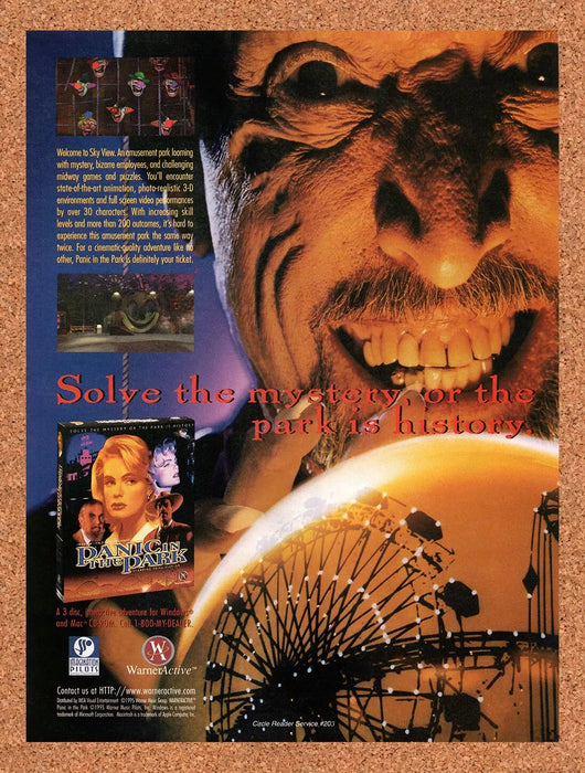 1995 Panic In The Park PC Original Ad - for just $17.99! 