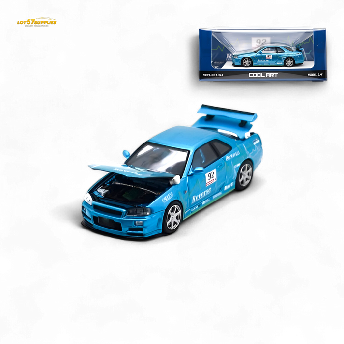 Cool Art Skyline R34 Blue #92 Ordinary 1:64 - for just $36.99! 