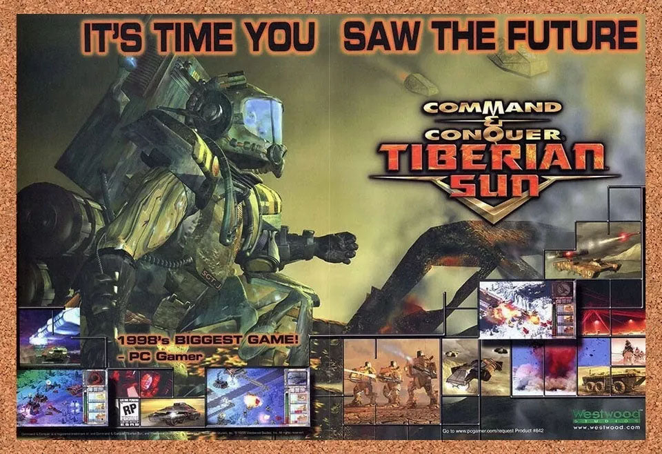 1999 Command & Conquer Tiberian Sun PC Original Ad - for just $21.49! 