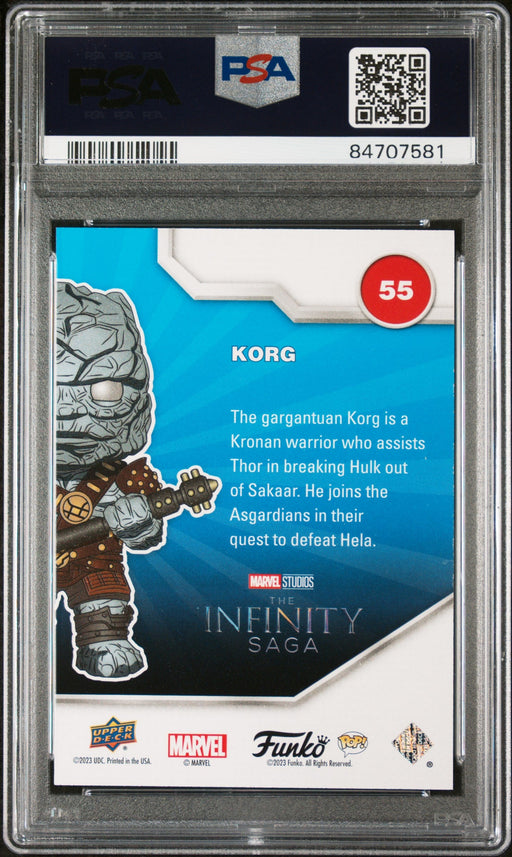 2023 UPPER DECK FUNKO POP MARVEL  KORG PATINA #55  PSA 10 - for just $54! 