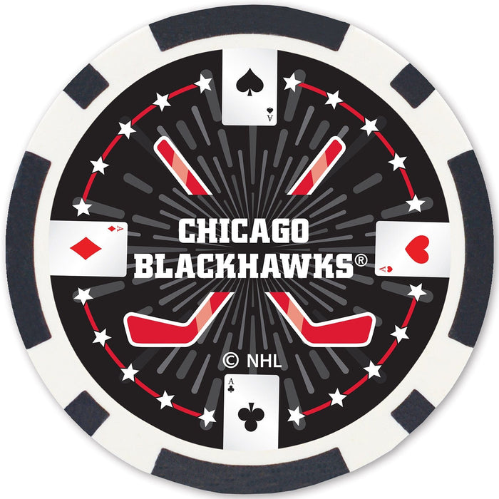 Chicago Blackhawks 100 Piece Poker Chips - for just $14.99! 