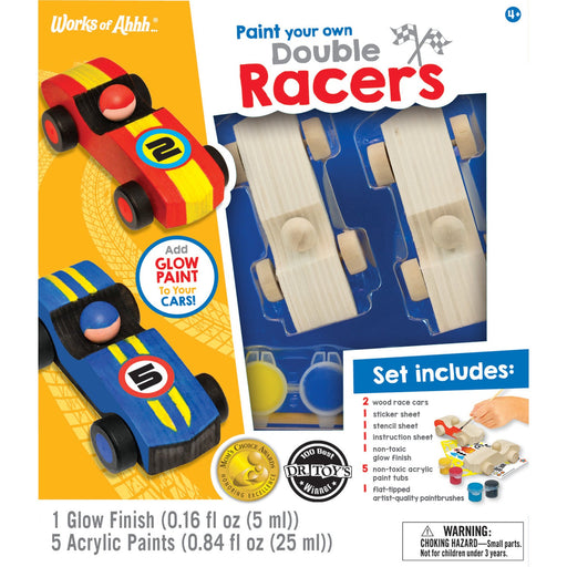 Double Racecars Wood Craft & Paint Kit - Just $16.99! Shop now at Retro Gaming of Denver