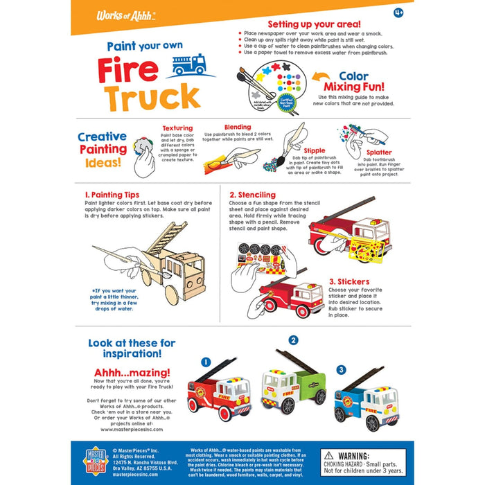 Firetruck Wood Craft & Paint Kit - for just $19.99! 