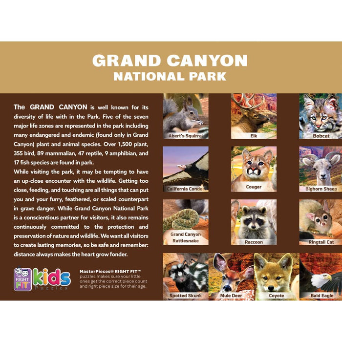 Wildlife of Grand Canyon National Park - 100 Piece Jigsaw Puzzle - for just $12.99! 