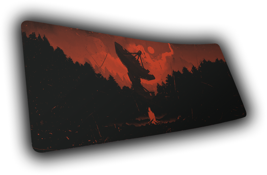 "Satellite Dish" — Rust Deskmat - for just $49.95! 