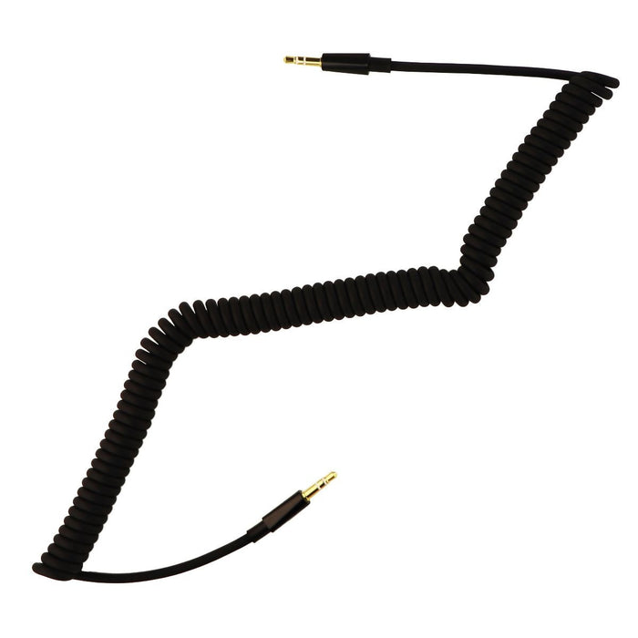 Insignia 9-Foot Coiled Audio Cable with Premium 3.5mm Connectors - Black - for just $4.99! 