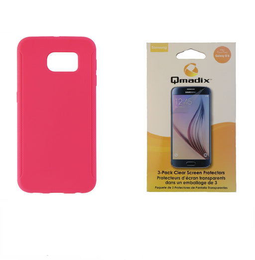 Insignia Hot Pink Case + Qmadix Screen Protector 3-Pack for Samsung Galaxy S6 - Just $6.98! Shop now at Retro Gaming of Denver