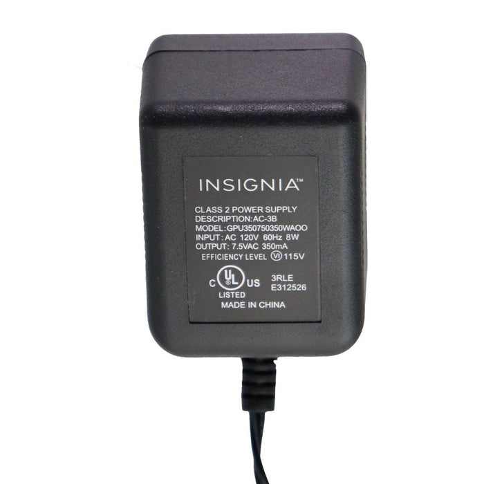 Insignia (7.5VAC / 350mA) Power Supply Wall Adapter - Black (GPU350750350WAOO) - Just $7.95! Shop now at Retro Gaming of Denver