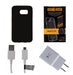 OEM Cable/Adapter + Screen Protector KIT w/ Insignia Black Gel Case for S6 Edge - for just $15.99! 