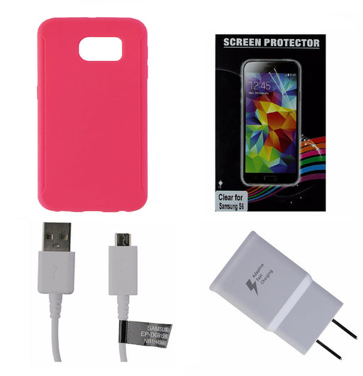 OEM Cable & Adapter + Screen Protector KIT w/ M-Edge Case for Galaxy S6 - for just $14.99! 