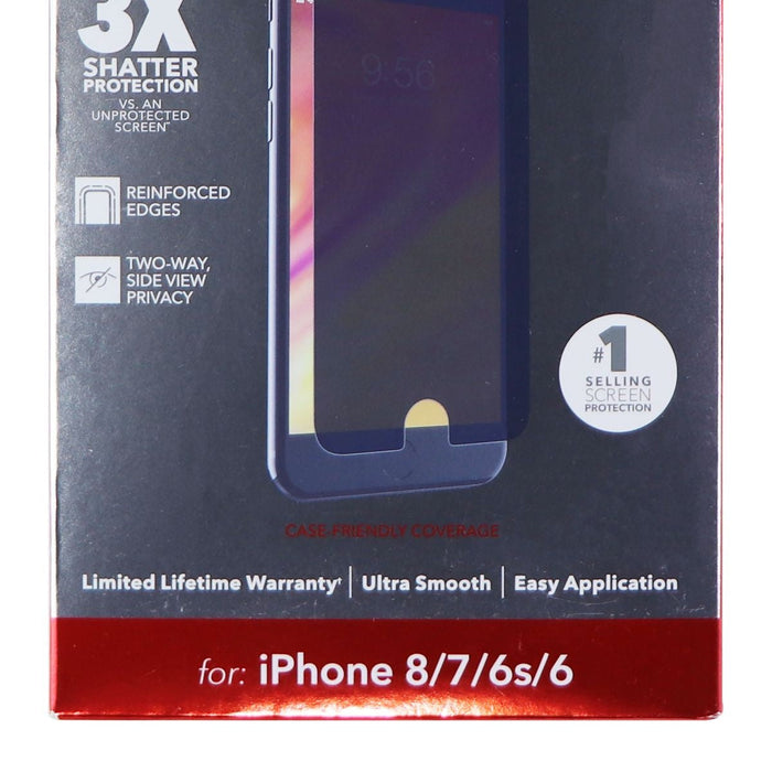 ZAGG InvisibleShield Glass+ Privacy Screen Protector for Apple iPhone 8/7/6s/6 - for just $6.99! 