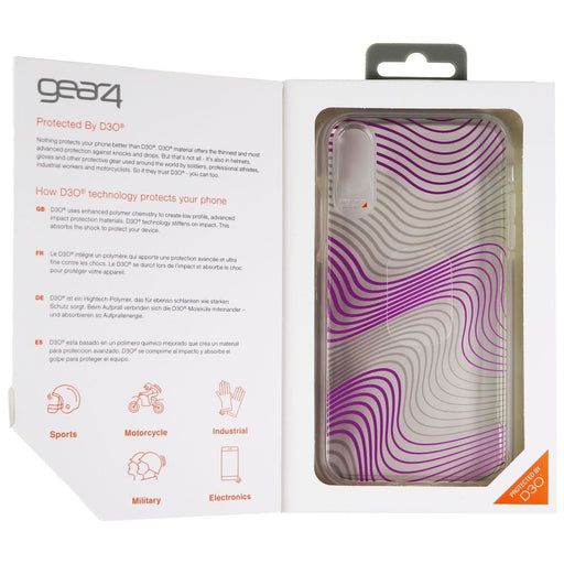 ZAGG Victoria Case for Apple iPhone XR - Clear / Purple Fabric Waves - for just $6.99! 