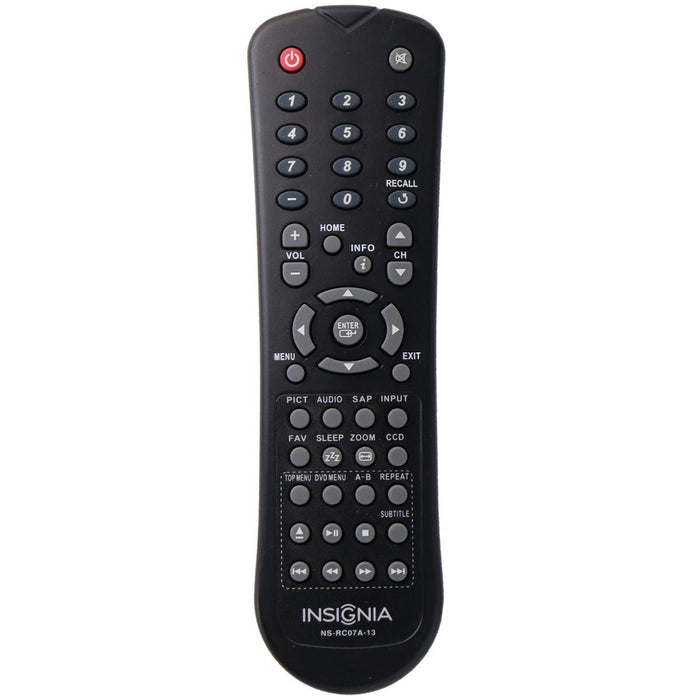 Insignia Remote Control (NS-RC07A-13) for Select Insignia TVs - Black - for just $15.19! 