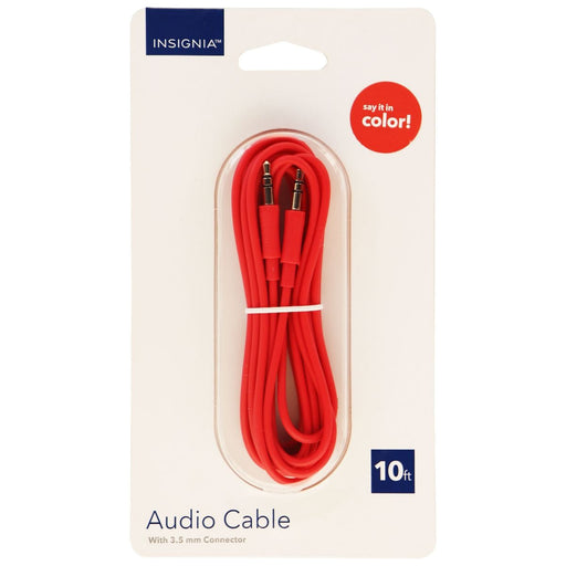 Insignia (NS-M10AUX2) 10Ft Audio Cable - Pink - Just $4.99! Shop now at Retro Gaming of Denver