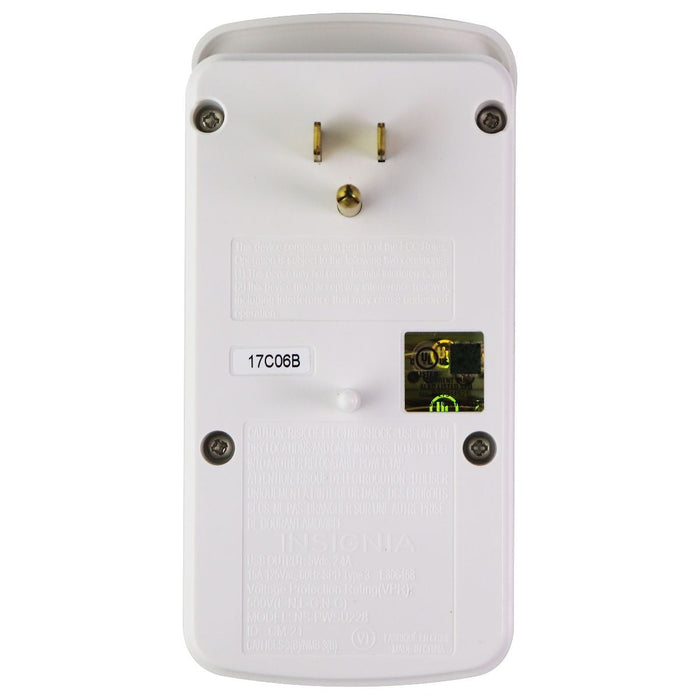 Insignia - 2-Outlet/2-USB Wall Tap Surge Protector - White - Just $9.99! Shop now at Retro Gaming of Denver