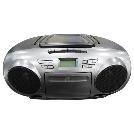 Insignia - AM/FM Radio Portable CD Boombox with Bluetooth - Silver/Black - Just $32.95! Shop now at Retro Gaming of Denver