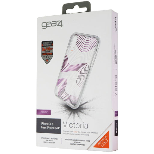 ZAGG Victoria Hybrid Case for Apple iPhone Xs/X - Clear / Purple Fabric Waves - for just $6.99! 