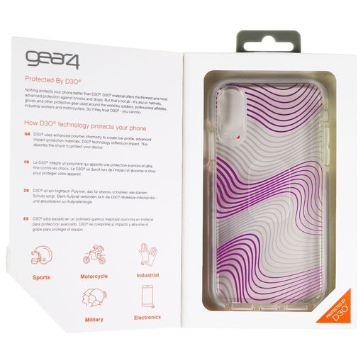 ZAGG Victoria Hybrid Case for Apple iPhone Xs/X - Clear / Purple Fabric Waves - for just $6.99! 