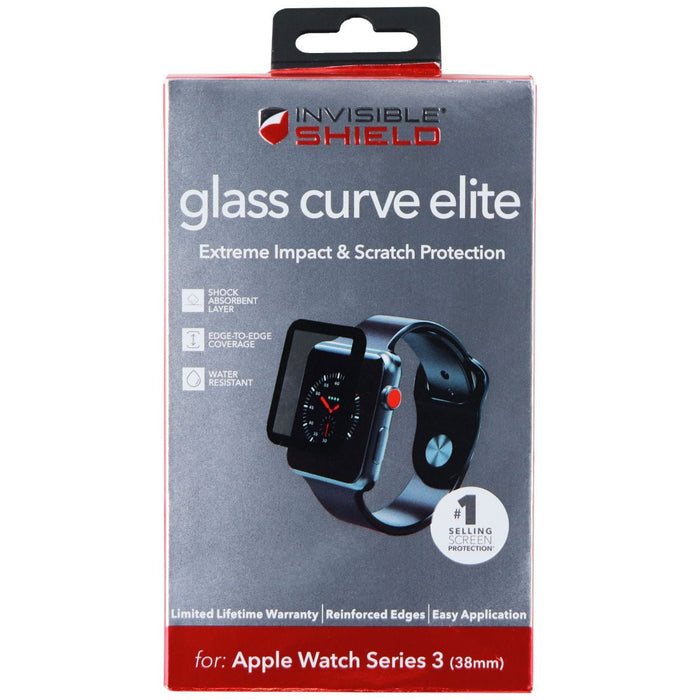 ZAGG Glass Curve Elite Screen Protector for 38mm Apple Watch Series 3 -Clear/Blk - for just $19.65! 
