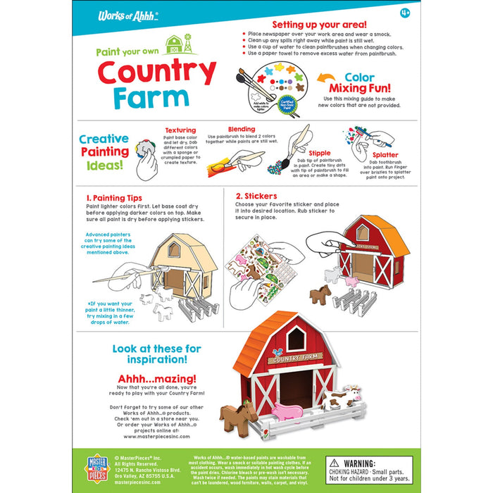 Country Farm Wood Wood Craft & Paint Kit - Just $19.99! Shop now at Retro Gaming of Denver