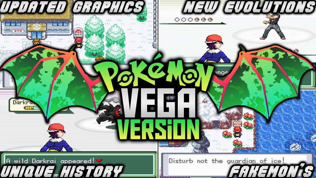 Pokemon Vega GBA ROM Hack Video Game Custom Gameboy Advance - for just $18.49! 