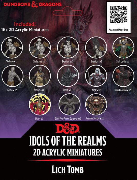 D&D: Idols of the Realms - Lich Tomb - 2D Acrylic Miniatures - for just $14.99! 