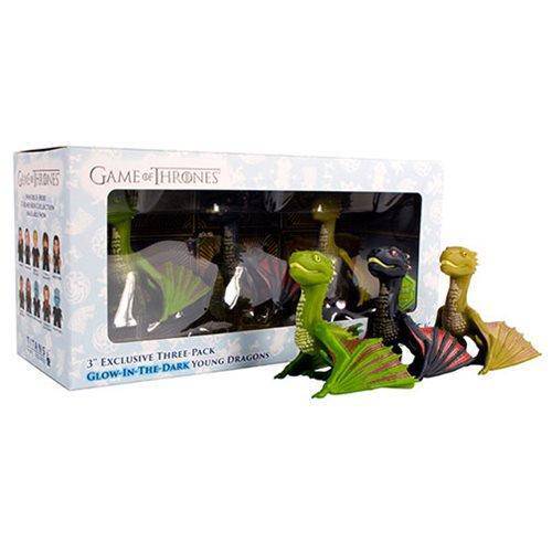 SDCC 2019 - Game of Thrones Young Dragons GITD 3-Inch Titan Vinyl Figure 3-Pack - for just $26.13! 