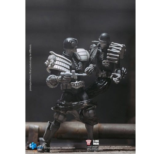 SDCC 2022 Judge Dredd VS Judge Death Black & White 1/18 Scale Figure 2 Pack - for just $39.99! 