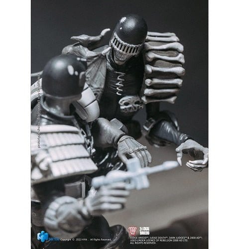 SDCC 2022 Judge Dredd VS Judge Death Black & White 1/18 Scale Figure 2 Pack - for just $39.99! 