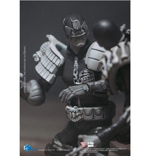 SDCC 2022 Judge Dredd VS Judge Death Black & White 1/18 Scale Figure 2 Pack - for just $39.99! 