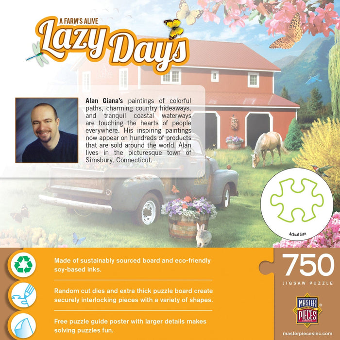 Lazy Days - A Farm's Alive 750 Piece Jigsaw Puzzle - for just $14.99! 