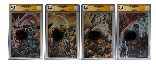 [TRIPLE SIGNED CGC YELLOW LABEL 4 PACK FOIL] X-Men 1991 #1 Facsimile Jim Lee | Claremont |  Williams Cover Var [Set #1] - for just $900! 
