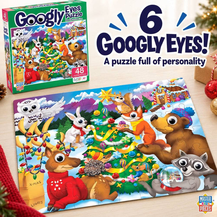 Googly Eyes - Around the Christmas Tree 48 Piece Jigsaw Puzzle - for just $12.99! 