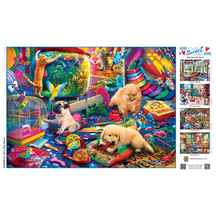 Home Sweet Home - Pet's Play Room 500 Piece Jigsaw Puzzle - Just $14.99! Shop now at Retro Gaming of Denver